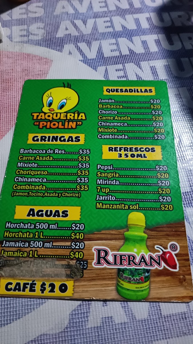 Taqueria El Piolin Menu - Image 2